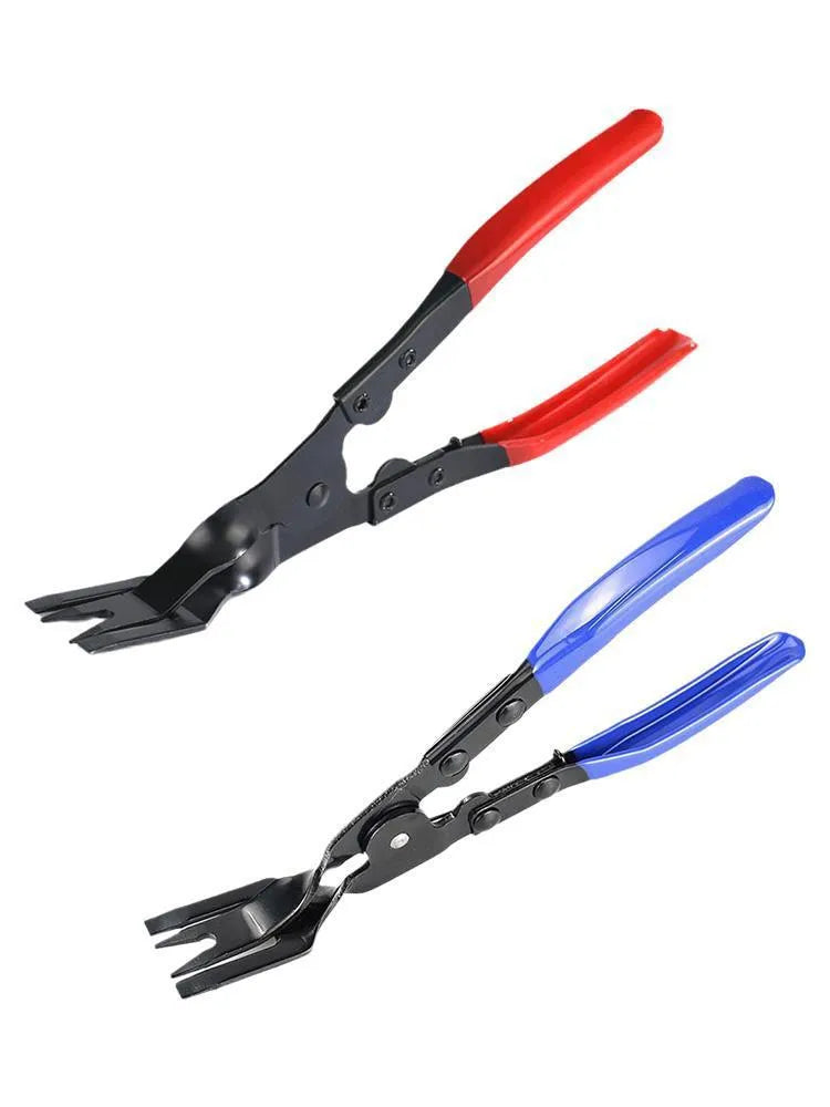 Blue automotive interior clamp removal pliers with 235mm steel construction