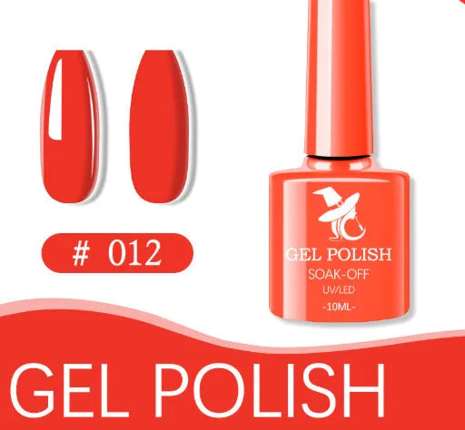 48 colour UV phototherapy plastic gel nail polish set with 7ml bottles in various finishes including glitter and nude shades
