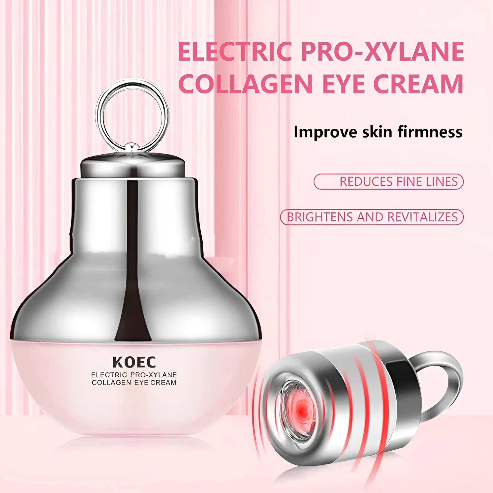 Collagen polypeptide electric eye cream with built-in massager for firming and hydrating under eyes