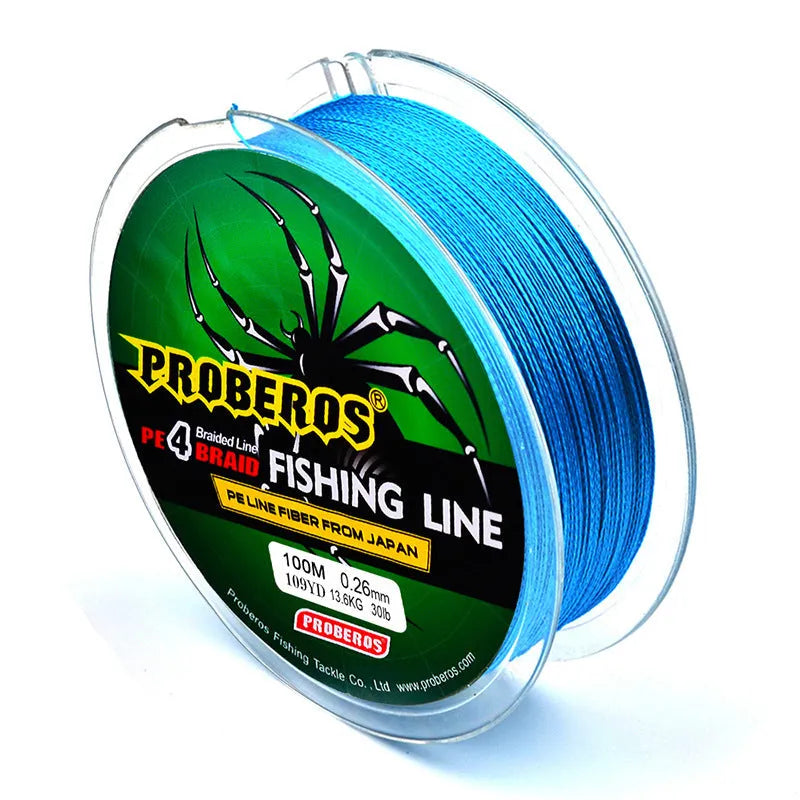 4 braided 100 metre Vigorous Horsefish fishing line in PE material, available in multiple colours