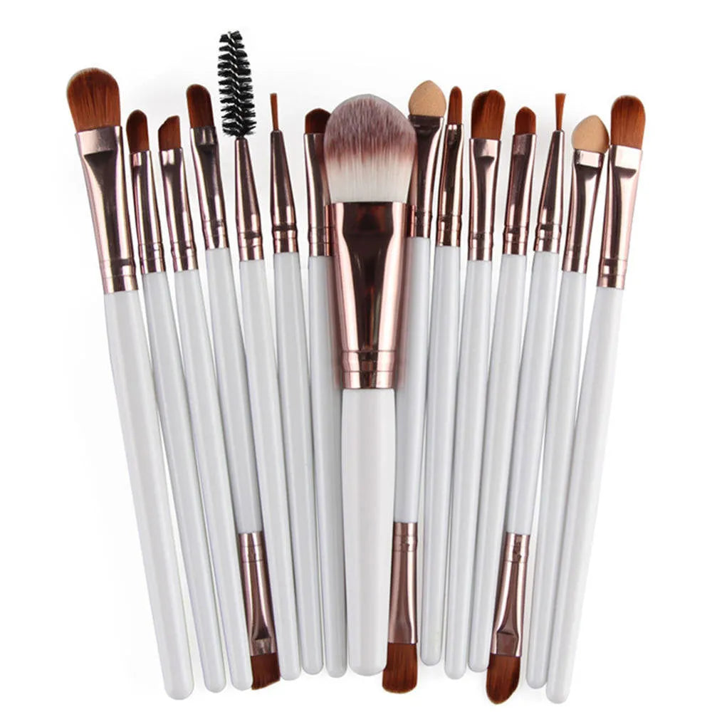 MAANGE 18-piece makeup brush set with fan-shaped brushes in various style options