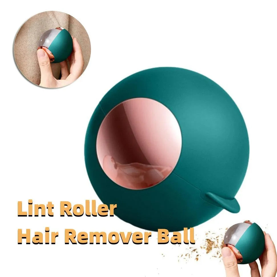 Reusable gel lint roller with washable surface for pet hair removal in green gold colour