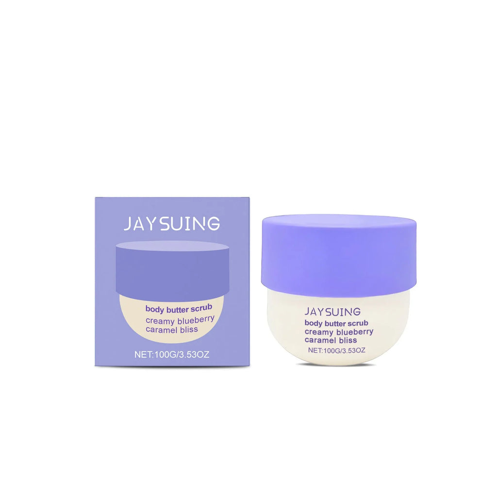 Blueberry Caramel Body Scrub Cream 100g matte jar with exfoliating formula