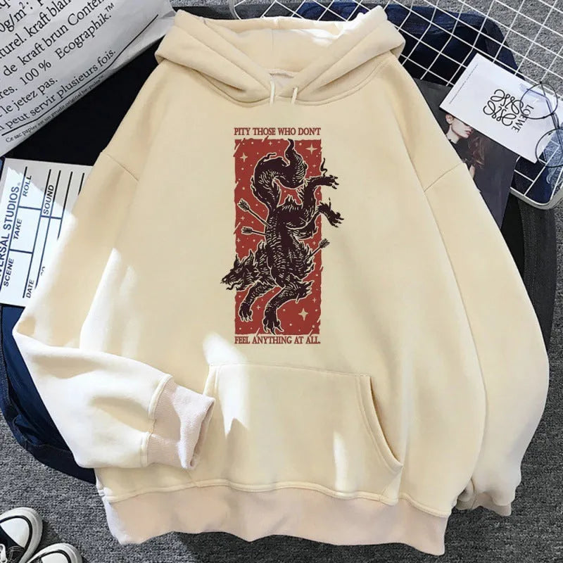 Acotar women winter aesthetic hoodie in street hip hop style, polyester, long sleeves, available in multiple sizes and colours
