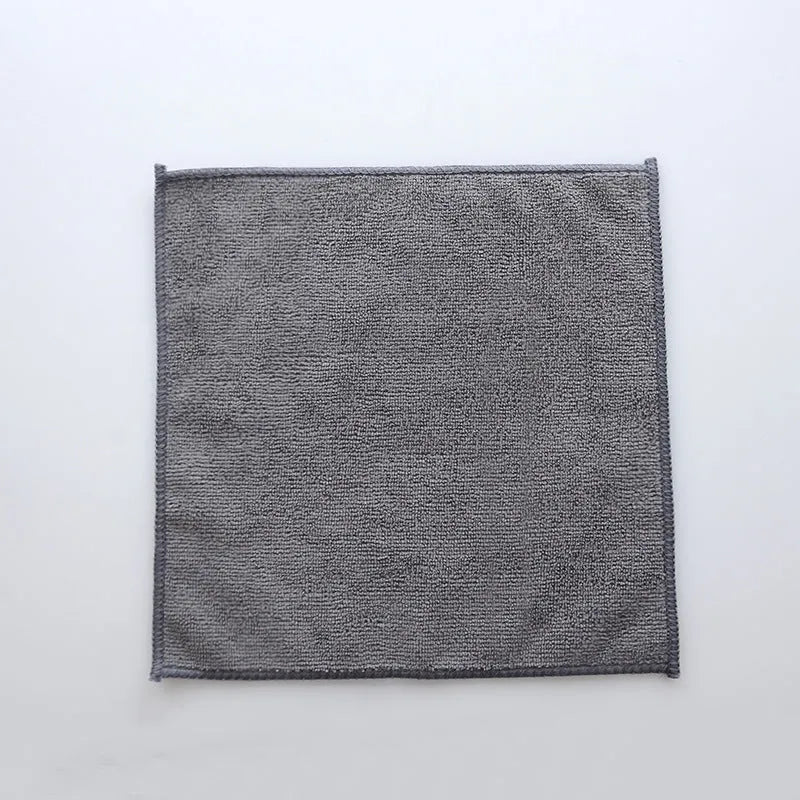 Grey square microfiber kitchen cleaning cloth measuring 25x25cm