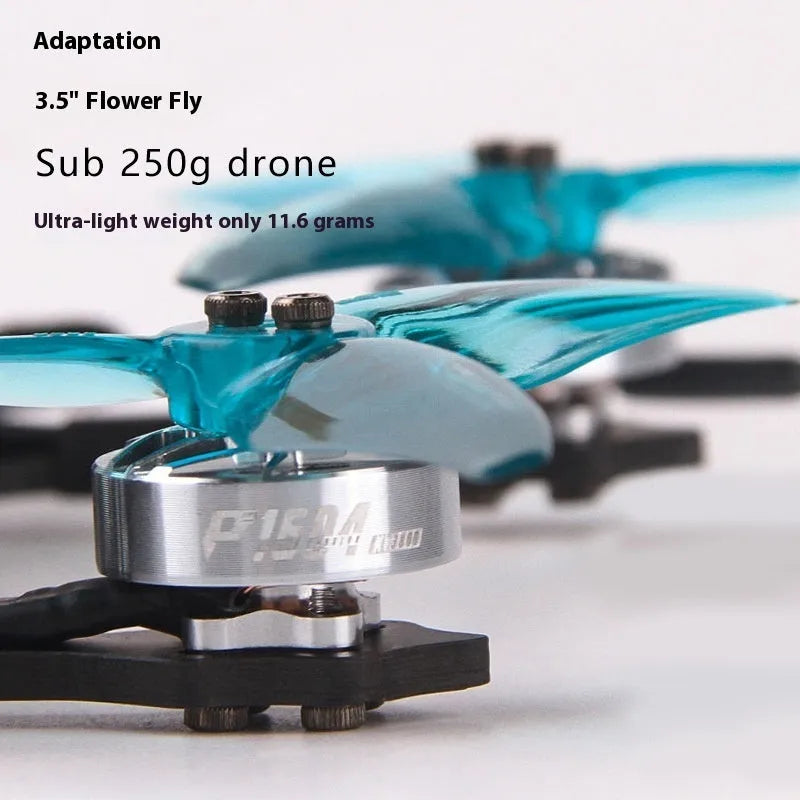 TMOTOR P1604 brushless motor with silver aluminium-clad rotor and mounting screws