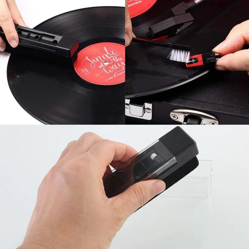 Black tape player cleaning brush set plastic cleaning kit for musical instrument care