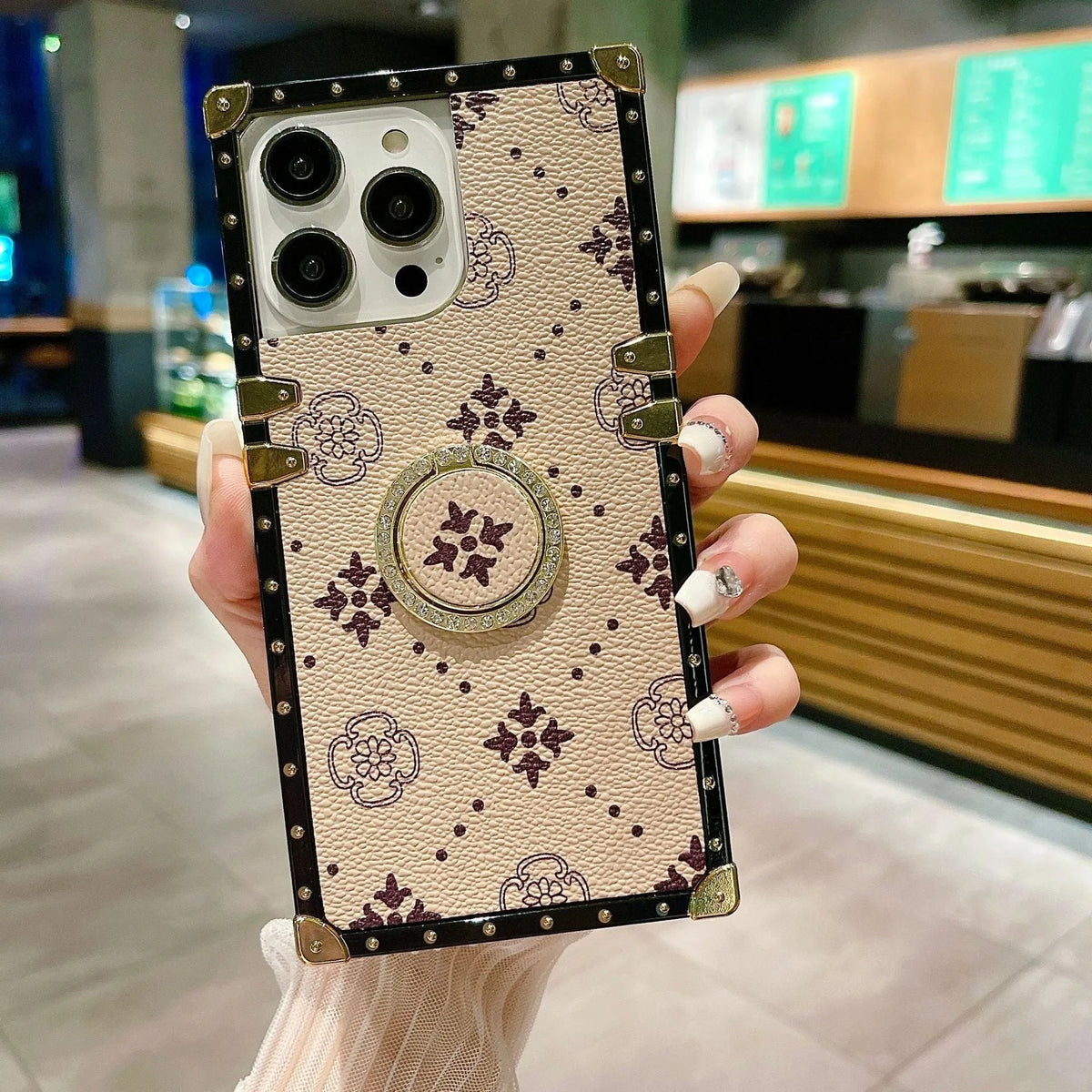 TPU shockproof phone case with bracket for iPhone 16 series in white colour, soft shell design