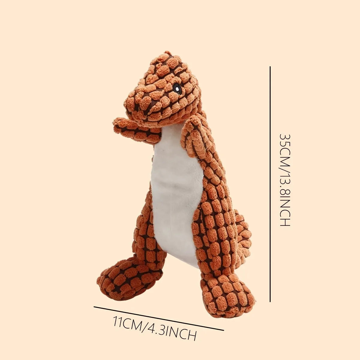 Grey, green, and orange squeaker dog chew toy with rope centre for large breeds.