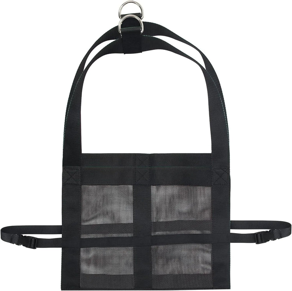 Large black nylon calf and dog weighing sling measuring 35x150cm for livestock and pet weight measurement