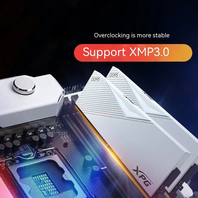 White DDR5 desktop gaming memory bar single module 16GB 32GB 6000MHz 6400MHz