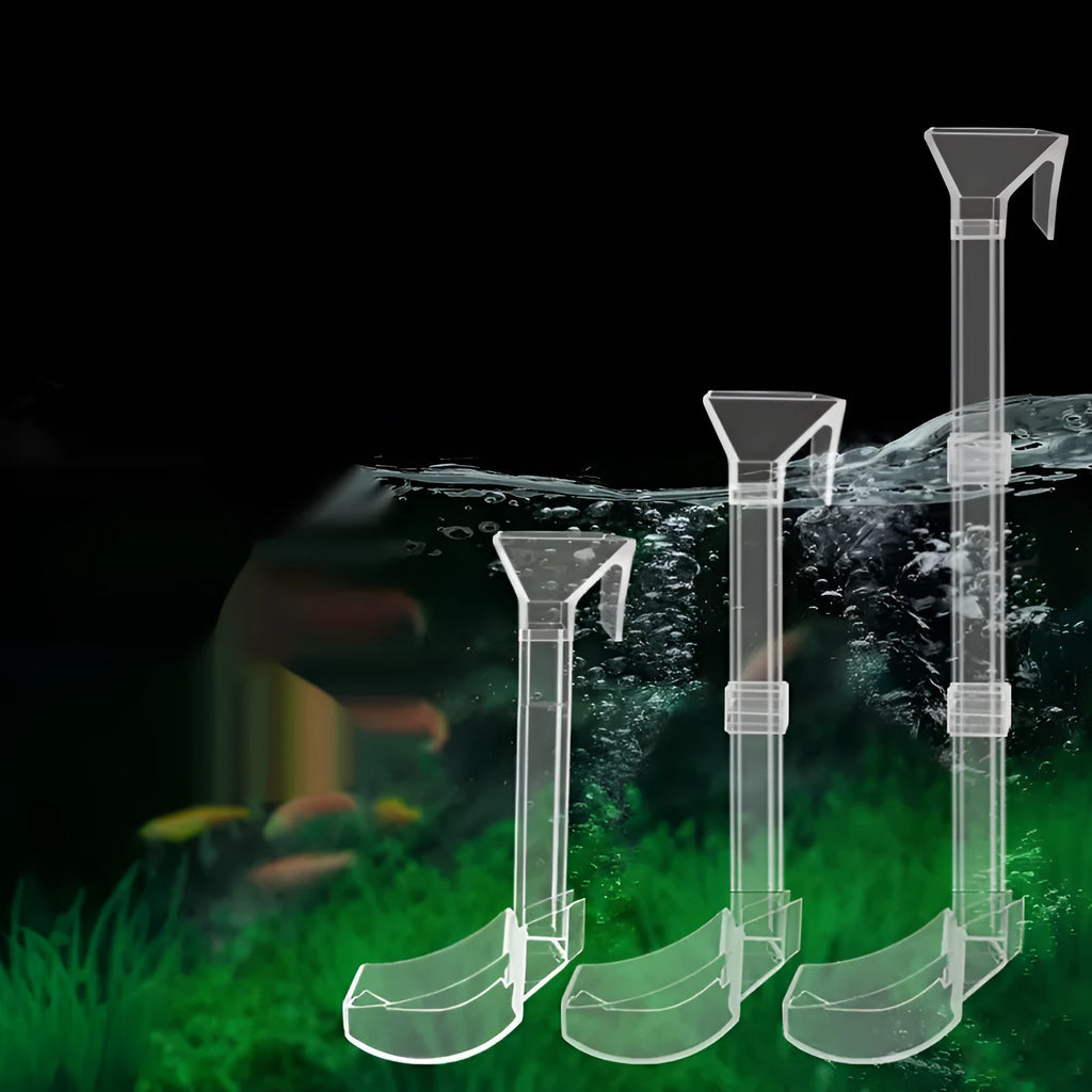 Fish tank feeding dish with anti-picking tube, cleaning brush, and spoon for aquarium feeding
