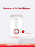 White voice emergency alert device with buzzer and three emergency buttons for elderly home safety