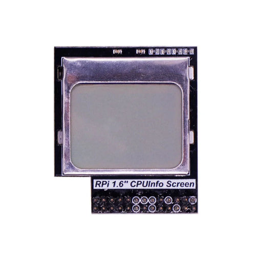 1.6 inch LCD display module for Raspberry Pi showing system CPU information on screen