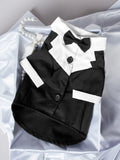 Chinese-style four-legged dog wedding suit in polyester fabric available in multiple sizes