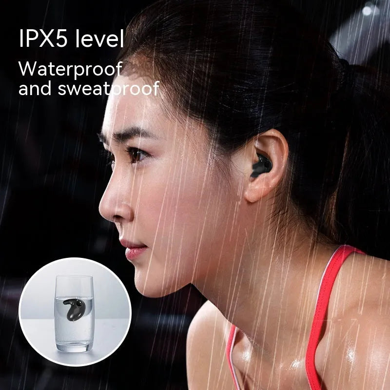 538 Bluetooth headset mini compact noise reduction in-ear design black white skin