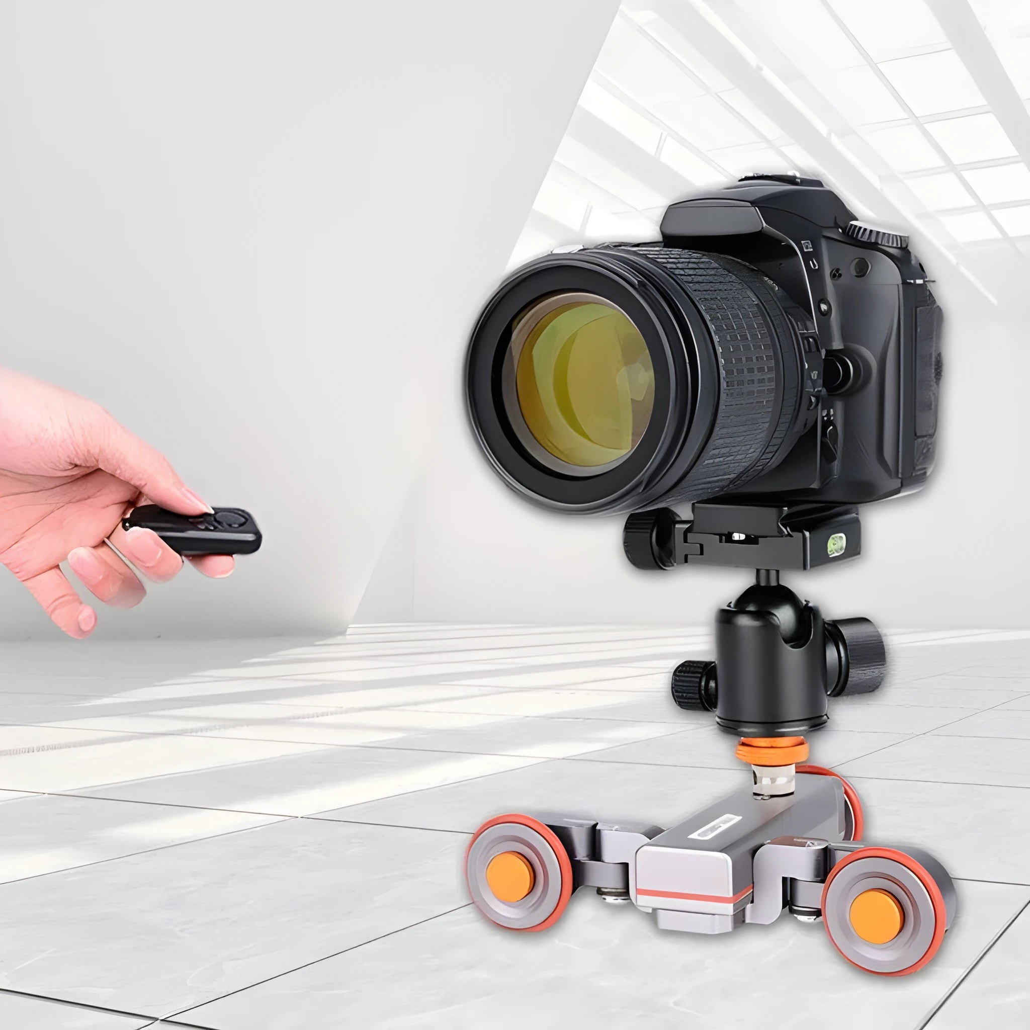 Wolf King L4X mobile camera remote control slide car with wireless remote and 3KG load capacity