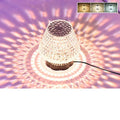 Crystal decorative table lamp with touch sensor base and LED lighting