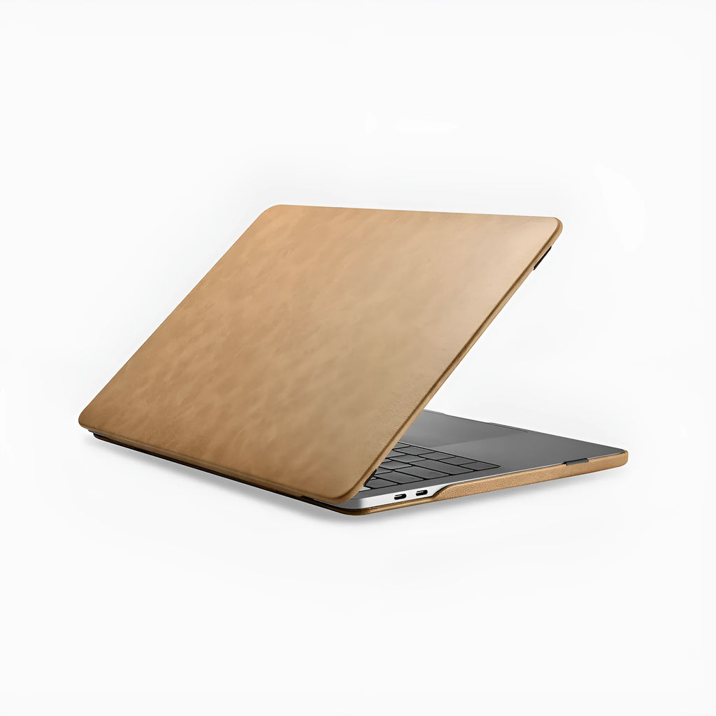 Imitation leather protective shell case for 16-inch MacBook Pro A2141 in black