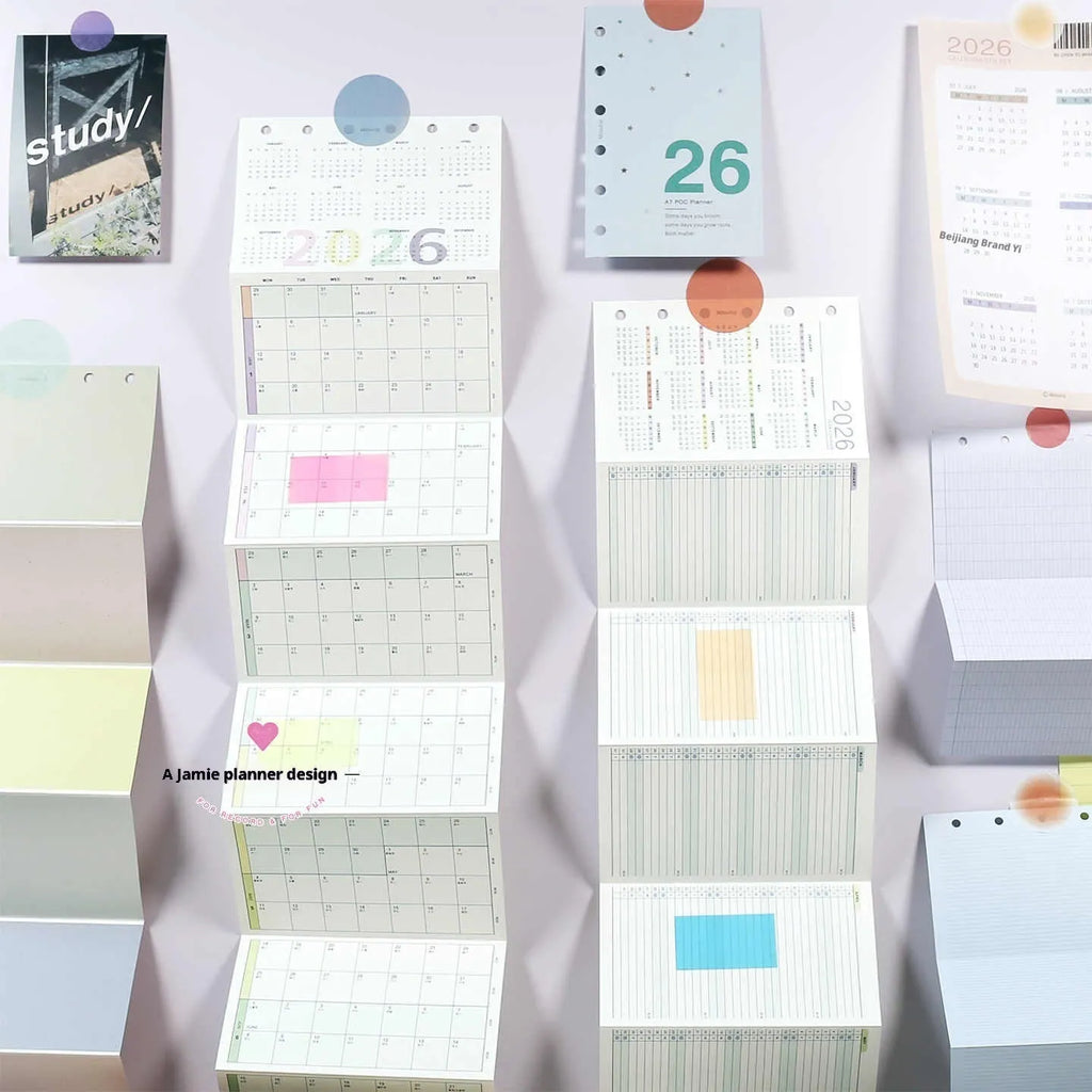 2026 calendar cards fold set showing monthly calendar layout for desk wall or hand account use