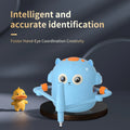 Lake blue plastic early education automatic painting robot with robotic arm and drawing cards for children 3-8 years old