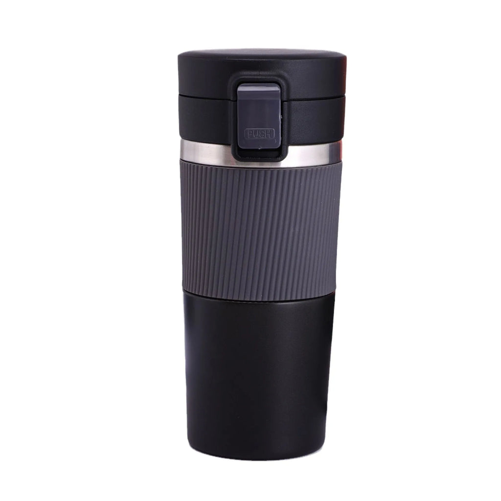 304 stainless steel vacuum portable vehicle-mounted water cup 430ml in gray with modern simplicity design