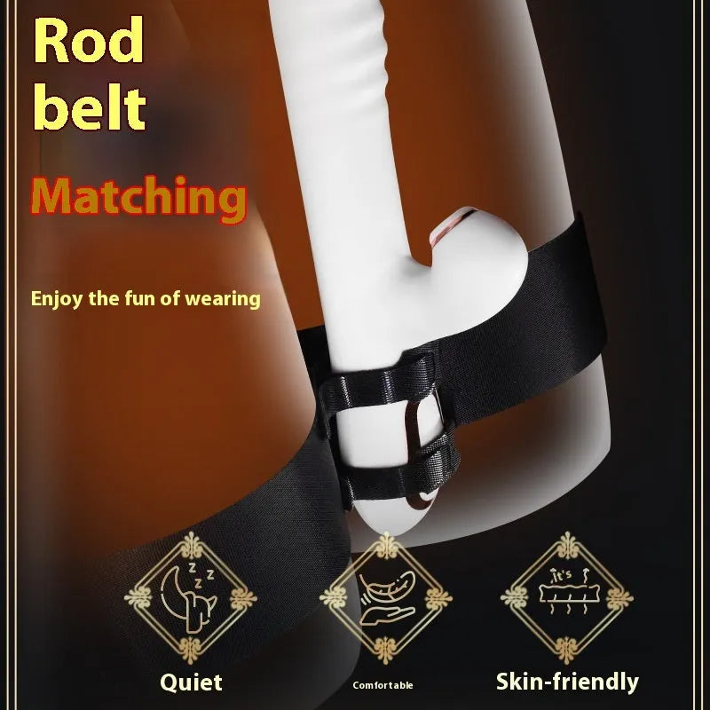 Black knitted adult toy strap for bondage and restraint accessories