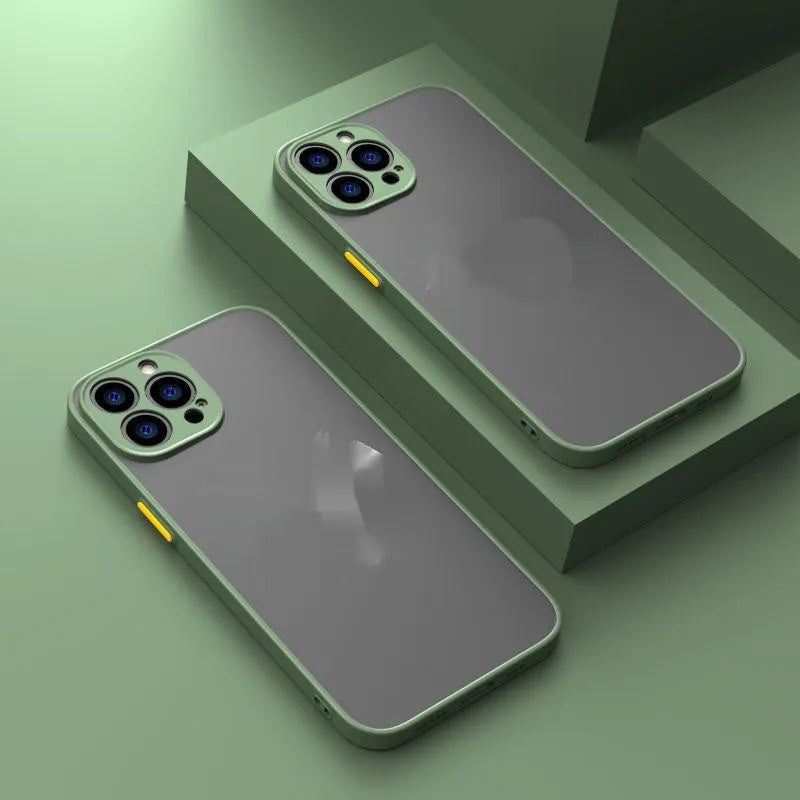 Frosted magnetic suction phone case for Apple iPhone 13 14 15 series with TPU acrylic construction