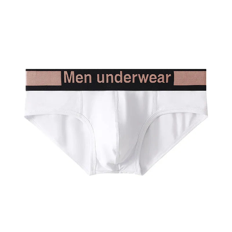 Men's low waist modal briefs in black with a gradient belt detail on the waistband.