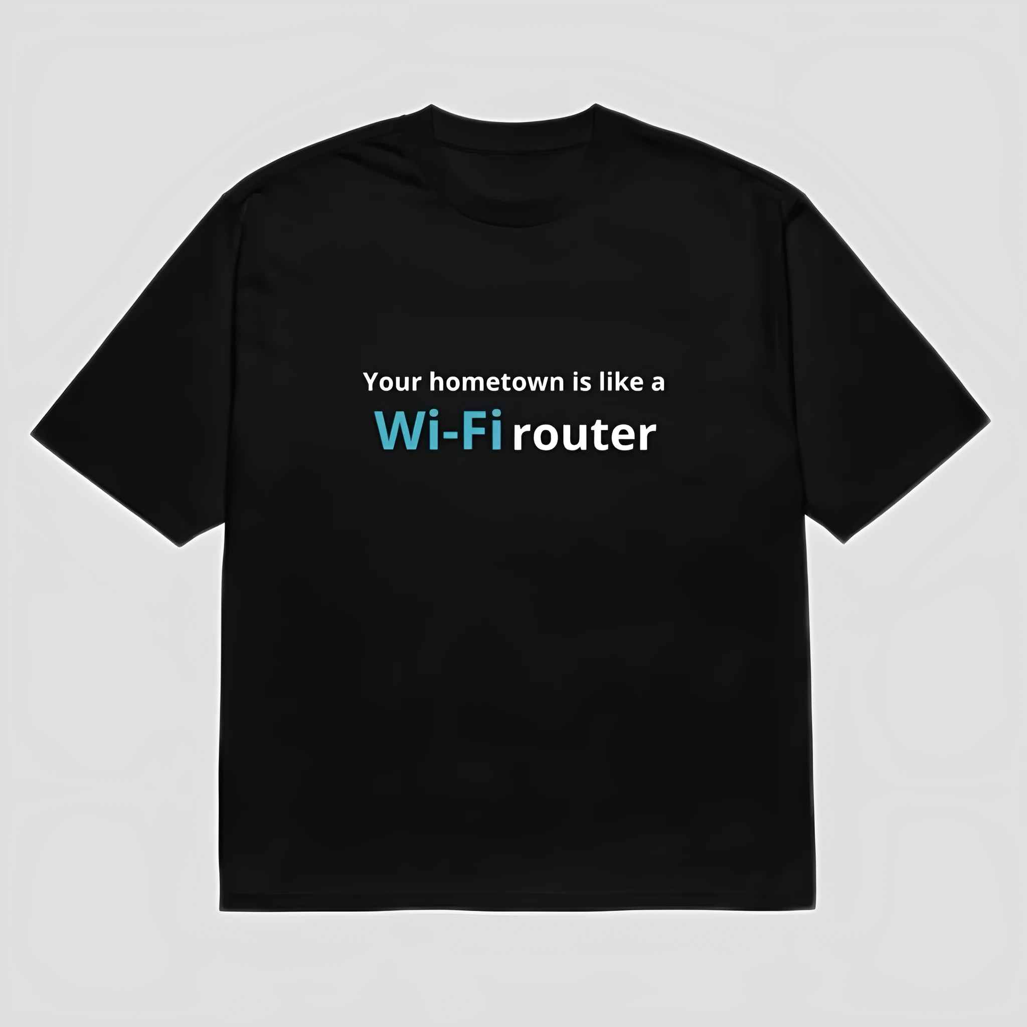 Black men's loose-fit short-sleeve t-shirt with a colourful cartoon print on the front.