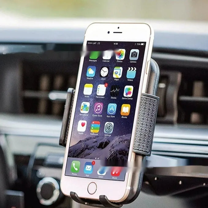Car CD slot snap-on phone holder bracket for 3-6.5 inch smartphones with 360-degree rotation