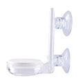 White transparent PC aquarium air refiner with nano bubbles and suction cups, shown on glass tank