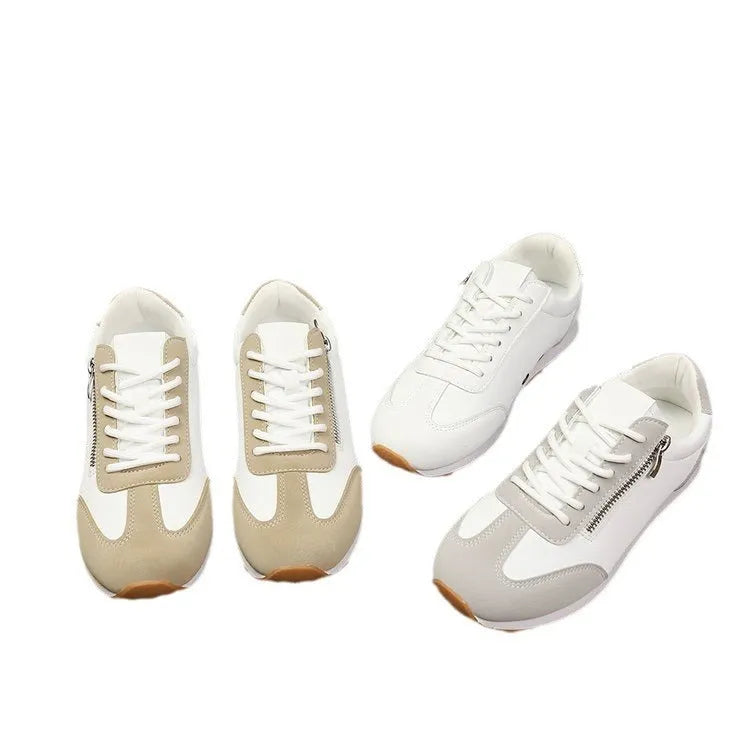 Women's flat shoes in Champagne colour with artificial PU upper and rubber sole