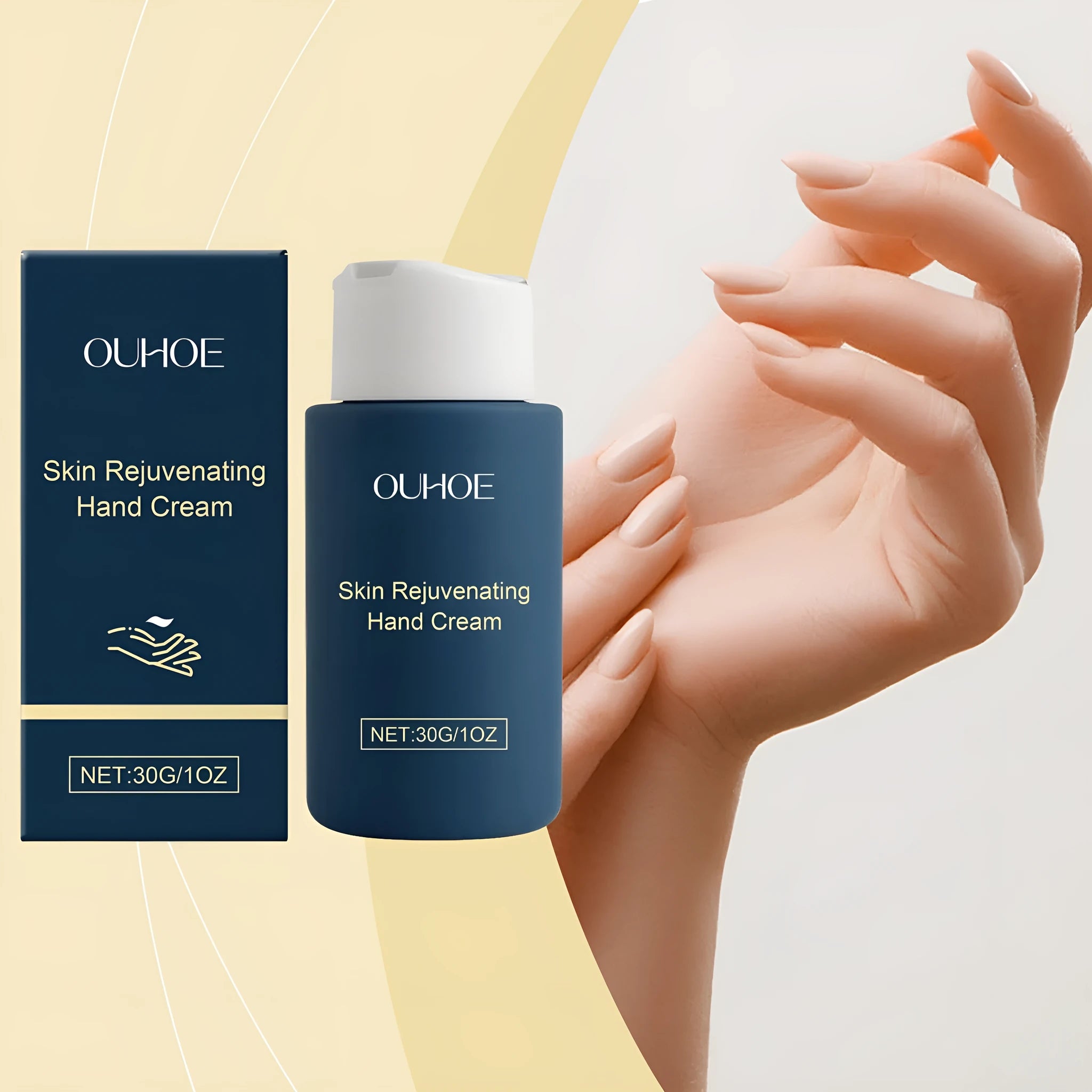 30g hand cream container for skin cleaning and cuticle treatment with nicotinamide and retinol