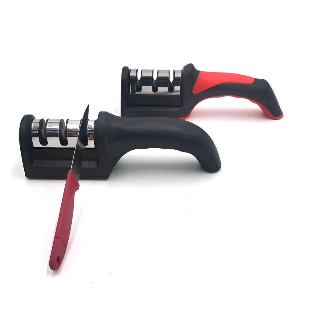 Small plastic manual knife sharpener with fast edged special stone for household kitchen knives, modern simple style