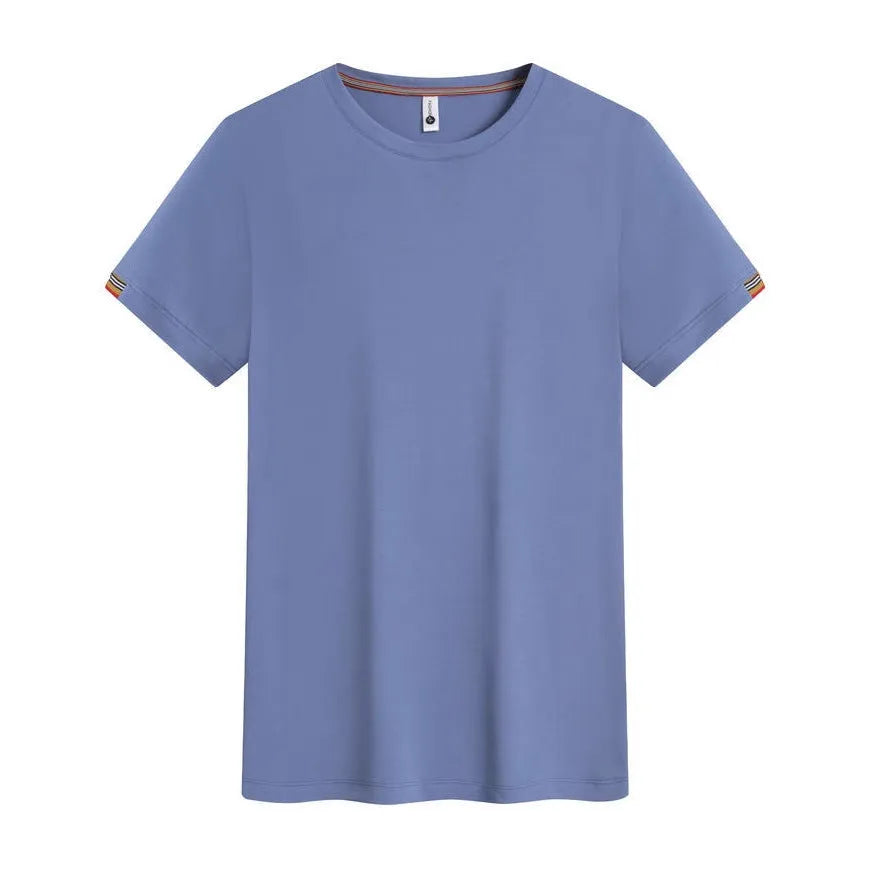 Men's round neck ice fibre pullover work top in Army Green colour showing business attire styling