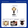 Solid wood retro palace desk lamp with USB charging port and touch controls.