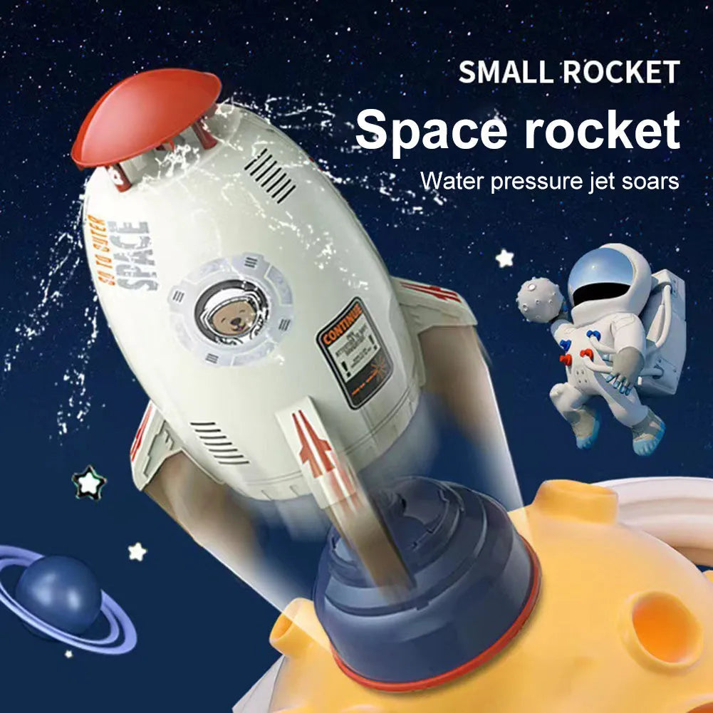 Rocket launcher water pressure sprinkler toy for outdoor garden lawn play with ABS plastic construction