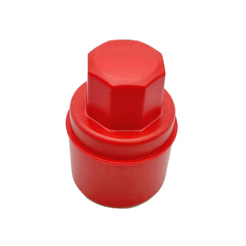 Black car tyre polishing sponge brush with handle and lid, showing dense sponge for applying tyre dressing.