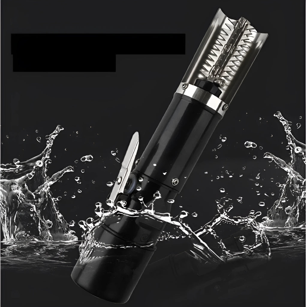 Black electric fish scale scraper with plastic shell and alloy parts, 7000 r/min descaling tool on a table