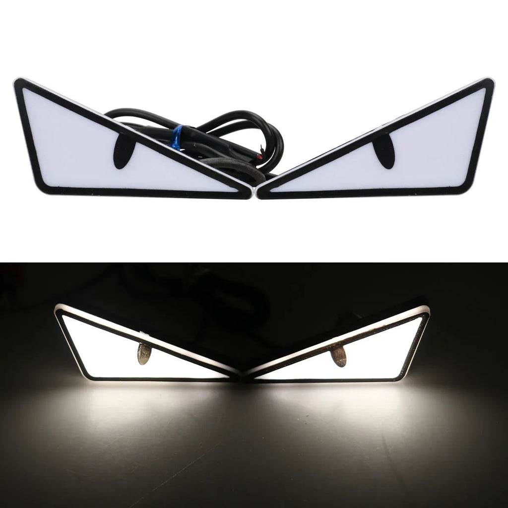 Triangle eyes modified motorcycle decorative lights in plastic, 12V, waterproof, available in five colours