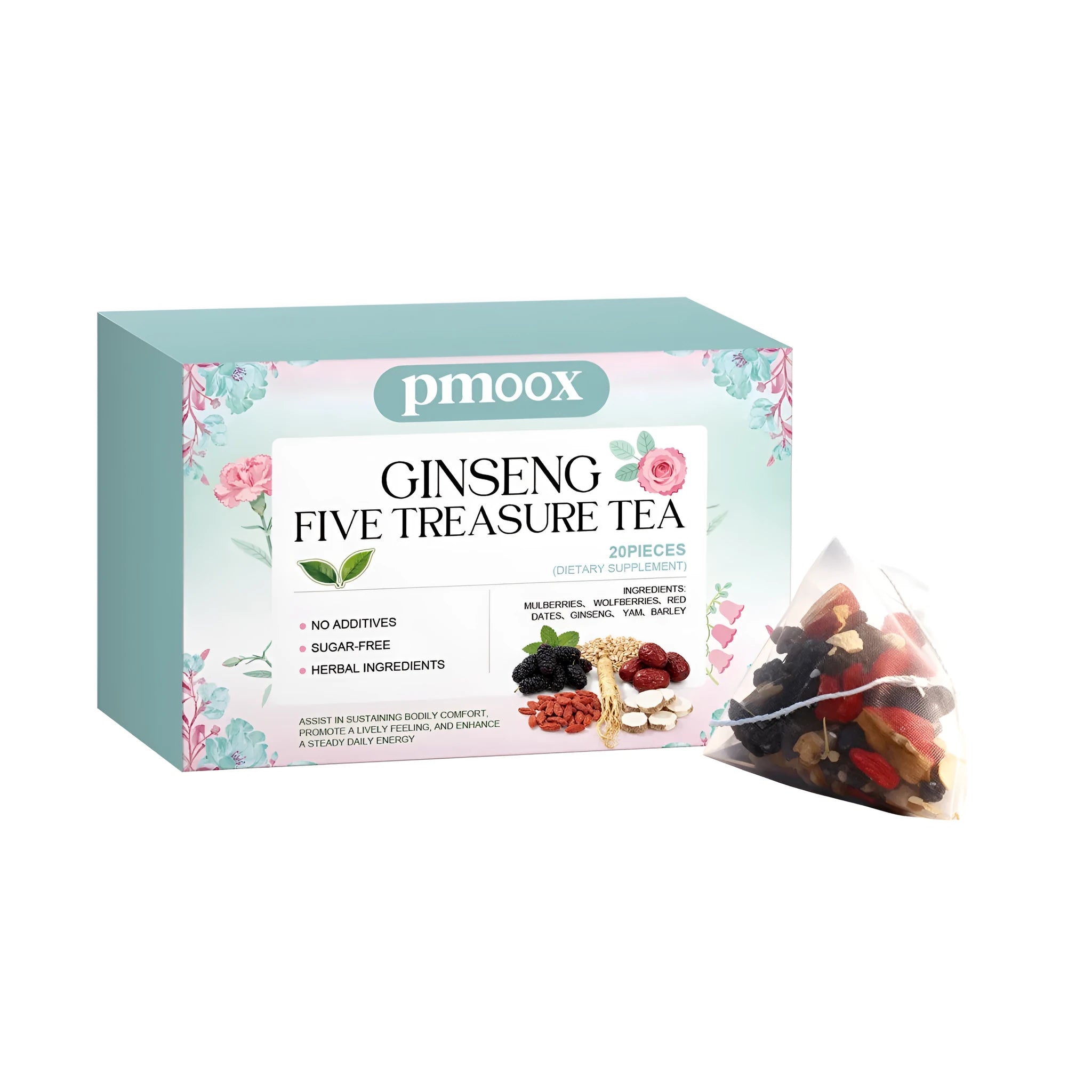 Shen Cui Wu Bao Herbal Health Tea pack of 20 tea bags with six traditional botanicals