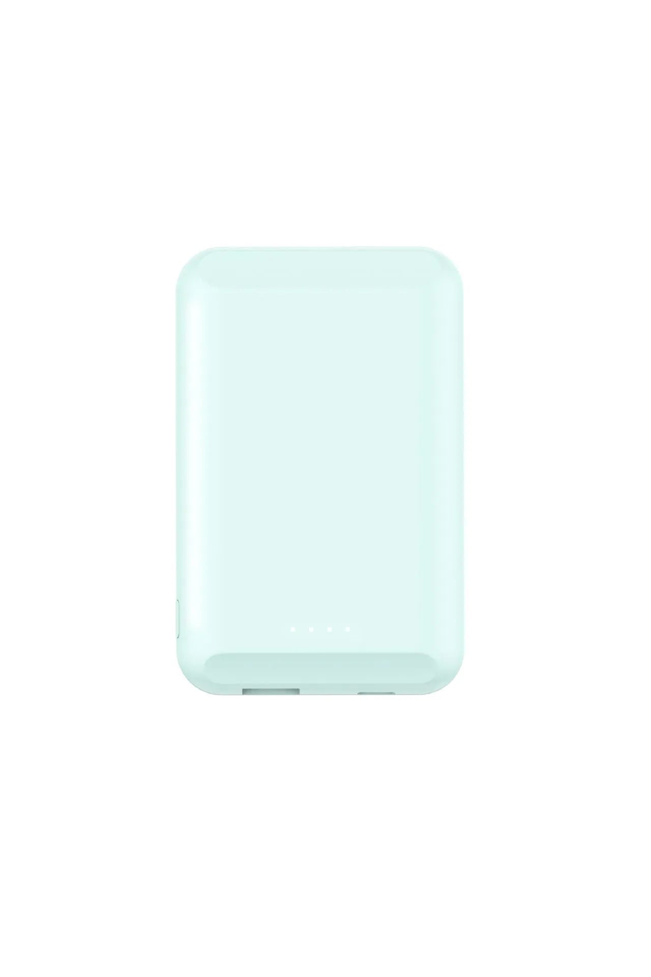 Son magnetic wireless power bank in various colours showing compact size of 85x55x12.5mm