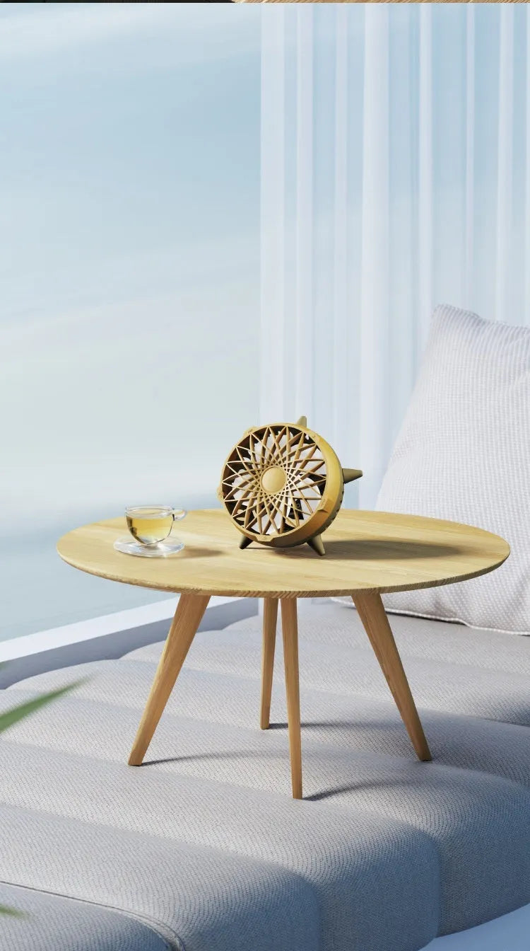 Intelligent induction fan without button design, USB powered, 4 plastic blades, 162x103mm, force yellow colour