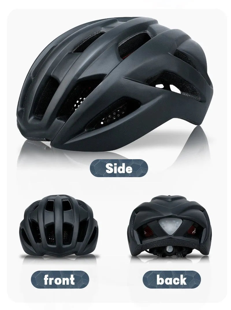 Orange road bike mountain riding helmet with 16 vents and In Mold construction on white background