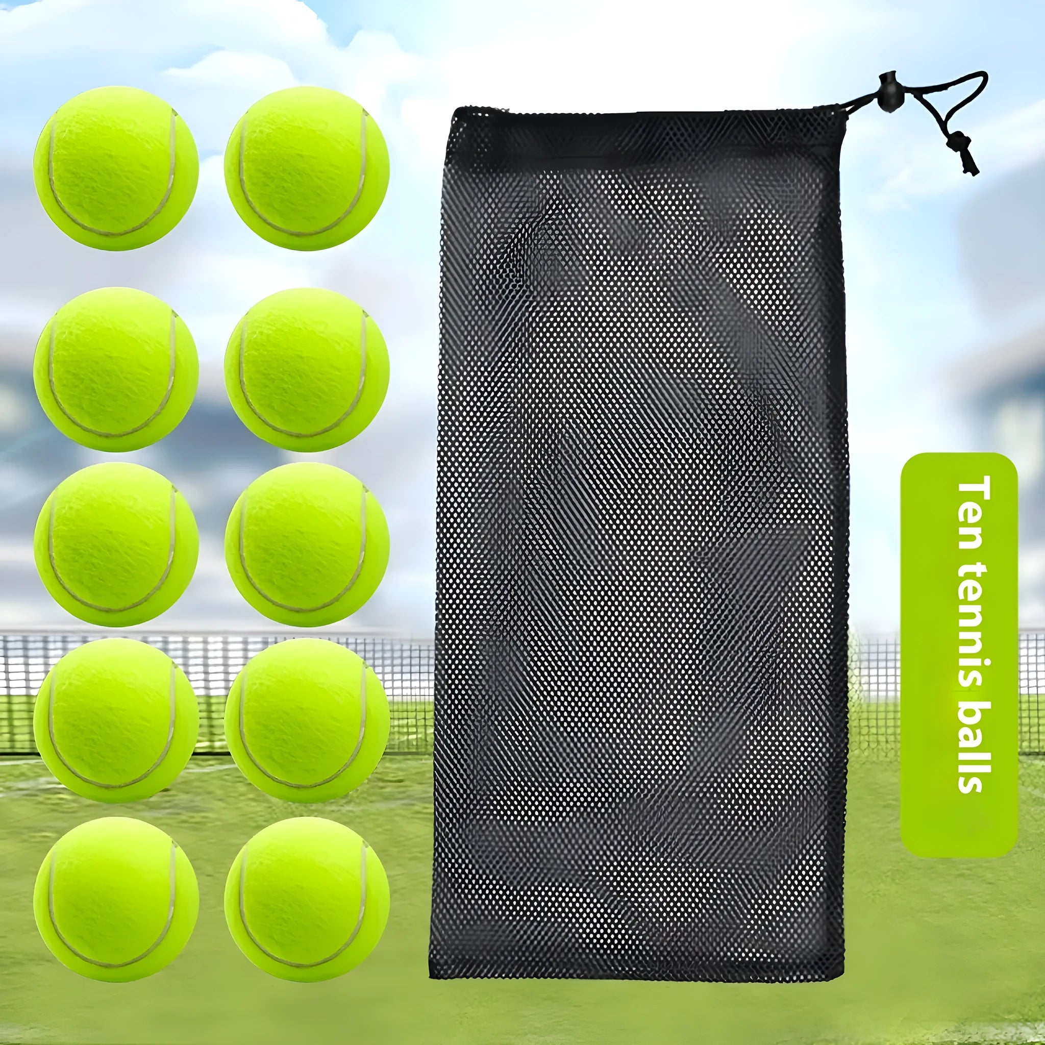 Training tennis balls 10 pack high-elastic chemical fibre fitness balls for practice