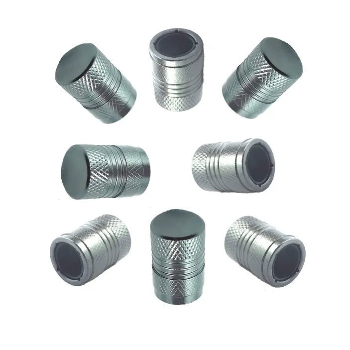 Aluminium car tyre dust protection valve cap in black 17mm length