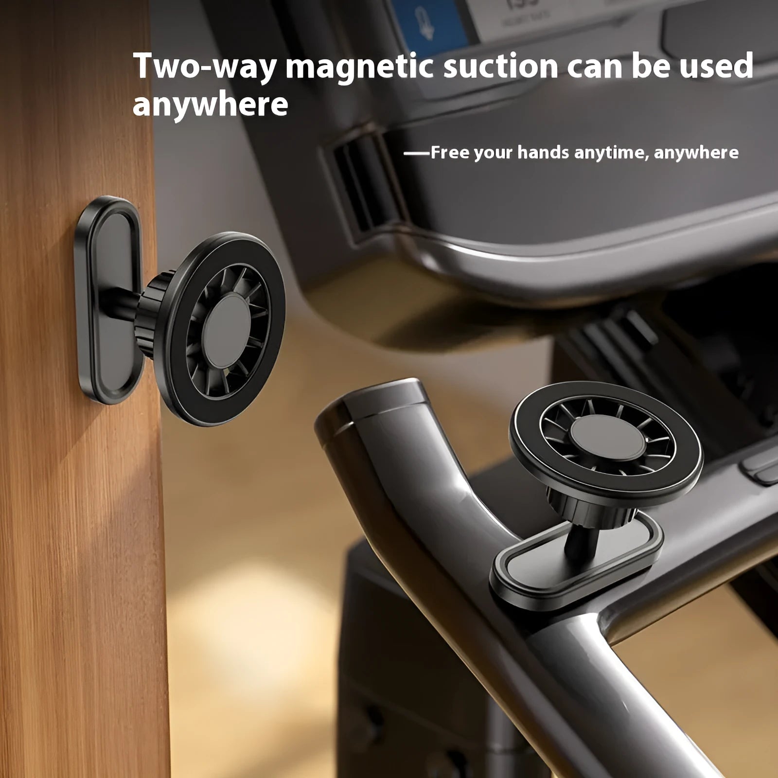 Plastic double-sided magnetic photography bracket with universal phone clip for outdoor mobile photography