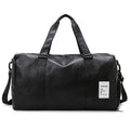 Fitness shoulder messenger bag with dry and wet separation compartments, available in large and small sizes.