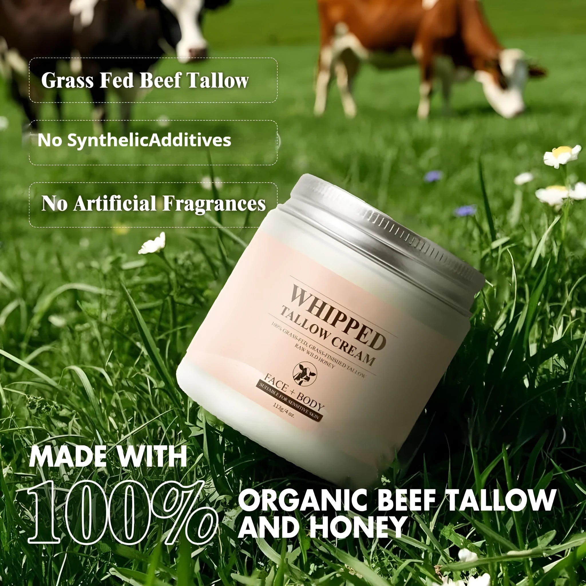 113g jar of butter cream facial moisturiser for dry skin relief